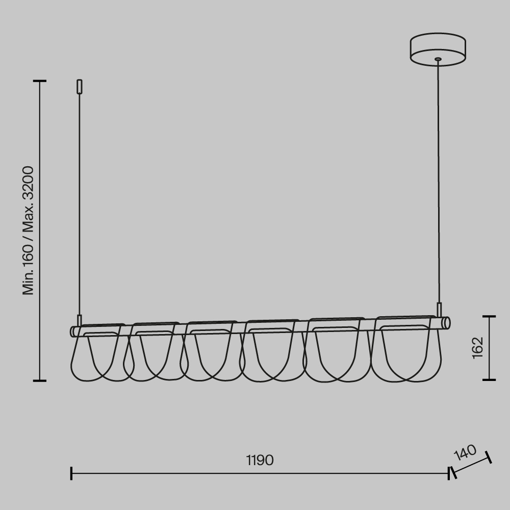 Люстра подвесная Fluffy 3000К 30Вт в Орле