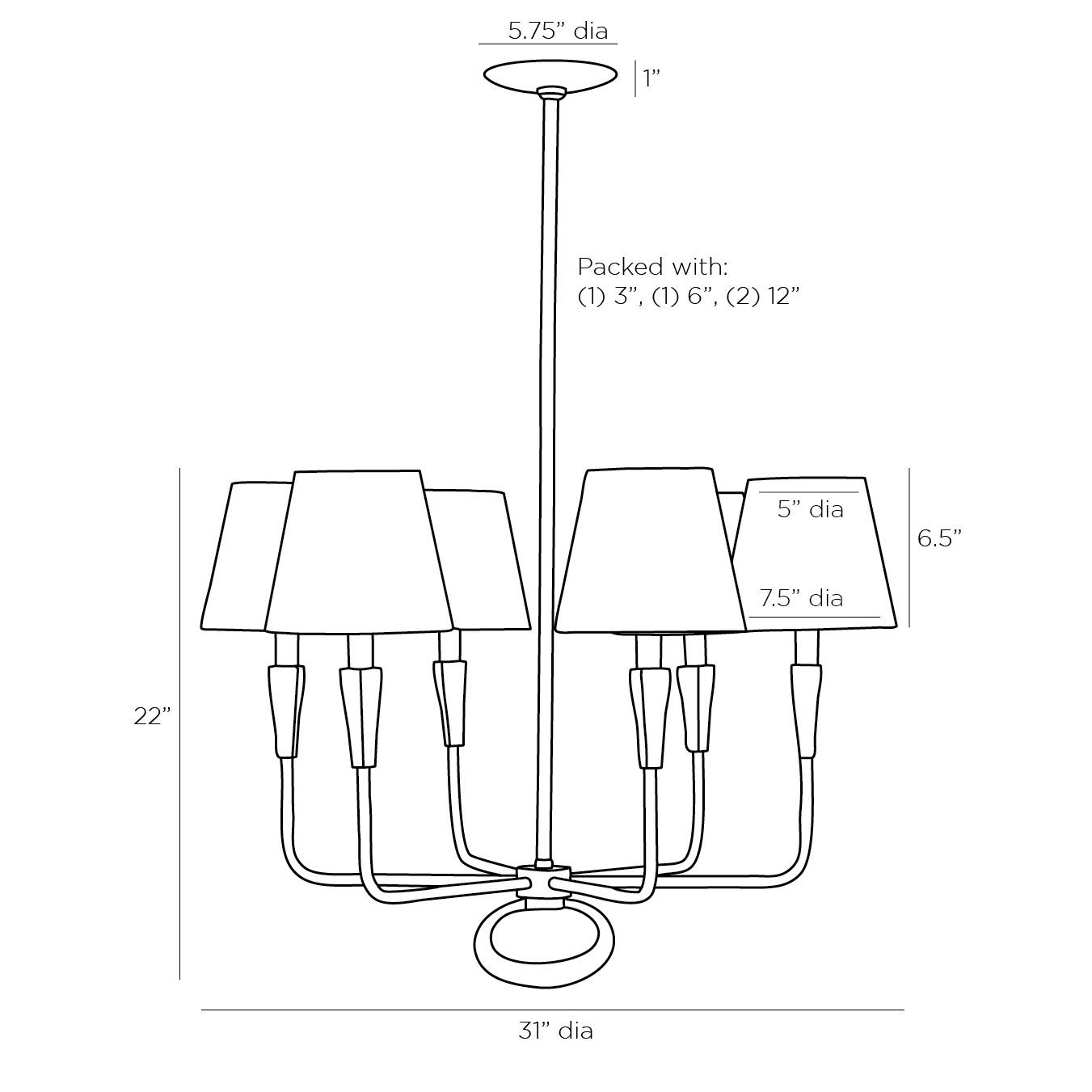 Люстра Arteriors JEREMIAH CHANDELIER Люстра Arteriors JEREMIAH CHANDELIER в Орле