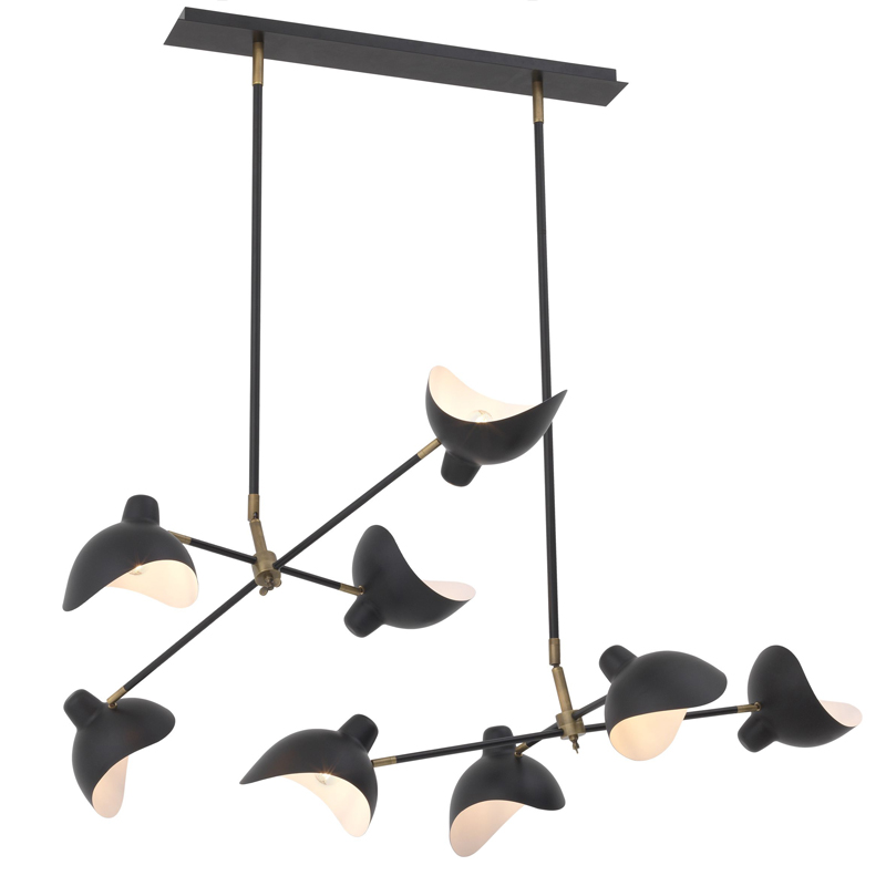 Люстра Eichholtz Chandelier Ophelia Черный Латунь Античная полированная Люстра Eichholtz Chandelier Ophelia Черный Латунь Античная полированная в Орле | Loft Concept