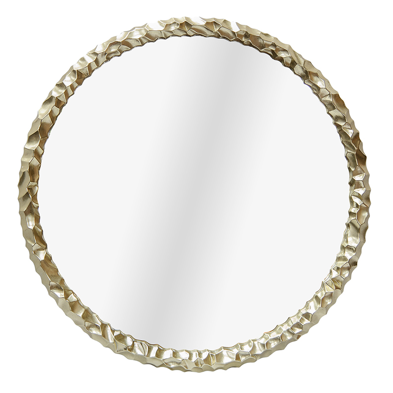 Зеркало Reginald Mirror round champagne Золотой Шампань в Орле | Loft Concept 
