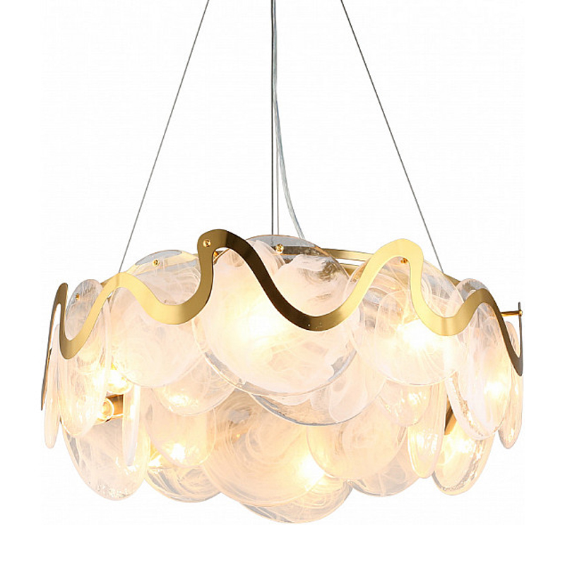 Круглая люстра Daren Lighting Белый Золотой Круглая люстра Daren Lighting Белый Золотой в Орле | Loft Concept