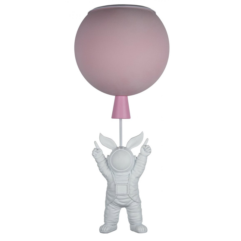 Потолочный светильник Cosmonaut pink ball Белый Розовый Потолочный светильник Cosmonaut pink ball Белый Розовый в Орле | Loft Concept