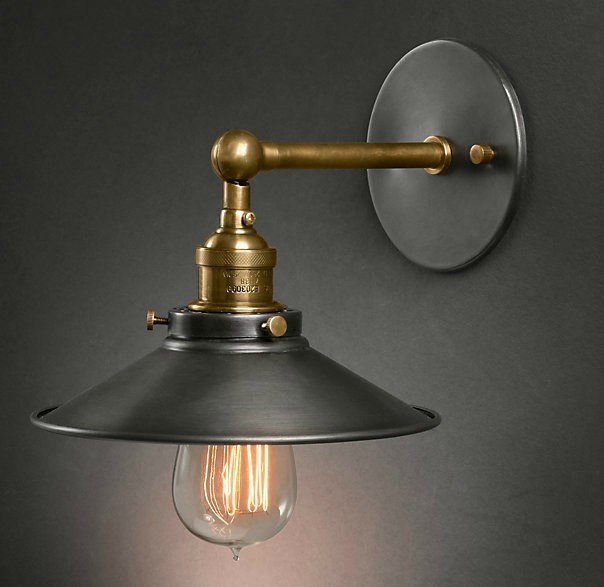 Бра Cone 20th c.Factory filament Черный Бра Cone 20th c.Factory filament Черный в Орле | Loft Concept