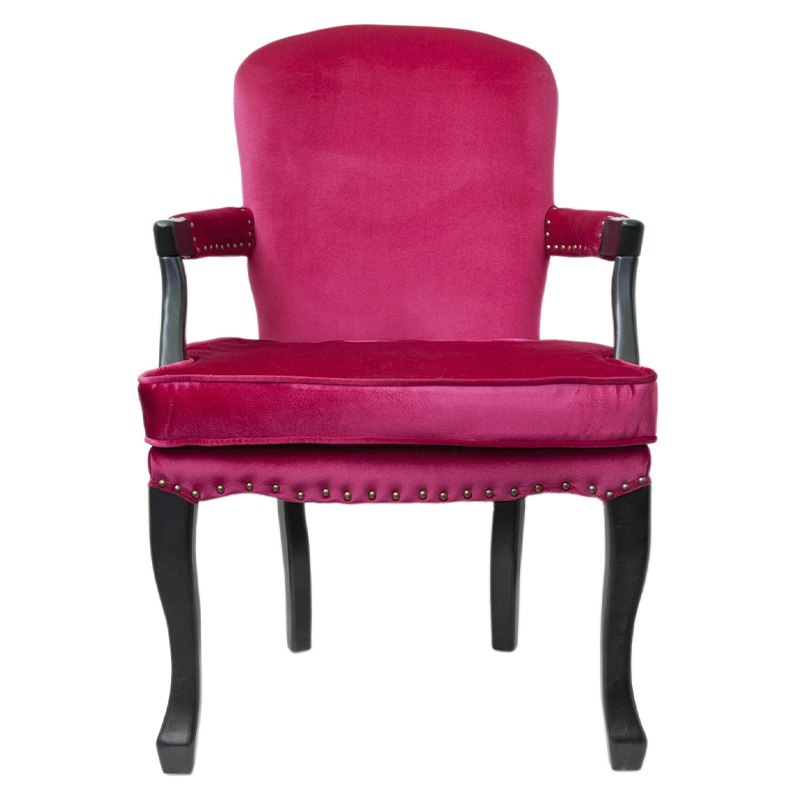 Кресло Aubrey Classical Armchair rose velour Малиновый (Crimson) Черный Кресло Aubrey Classical Armchair rose velour Малиновый (Crimson) Черный в Орле | Loft Concept