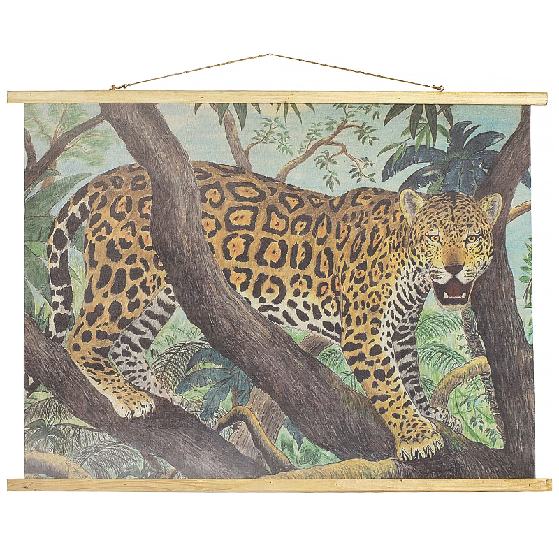 Подвесная картина Leopard Poster Мульти Зеленый Коричневый Подвесная картина Leopard Poster Мульти Зеленый Коричневый в Орле | Loft Concept