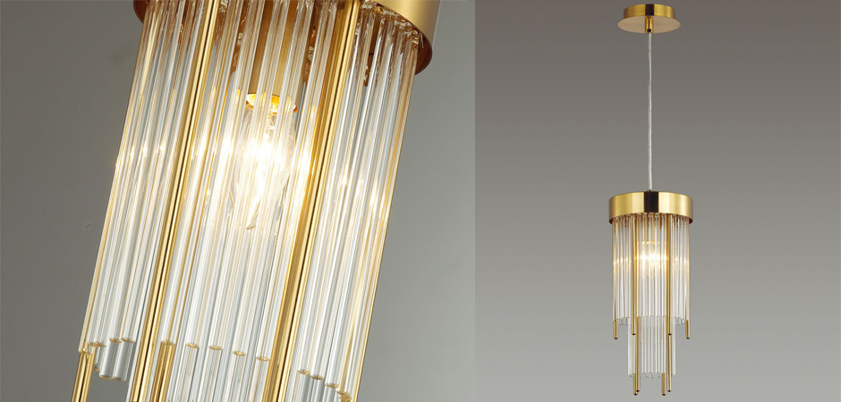 Подвесной светильник Glass Stripes In The Belt 2 Tiers Подвесной светильник Glass Stripes In The Belt 2 Tiers - Loft-Concept в Орле
