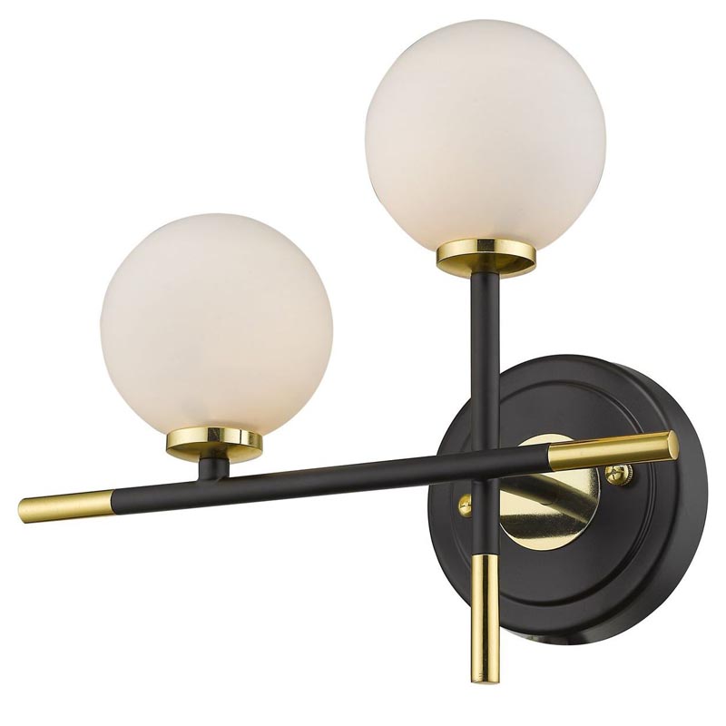 Бра Galant Sconce gold left Золотой Черный Белое матовое стекло Бра Galant Sconce gold left Золотой Черный Белое матовое стекло в Орле | Loft Concept