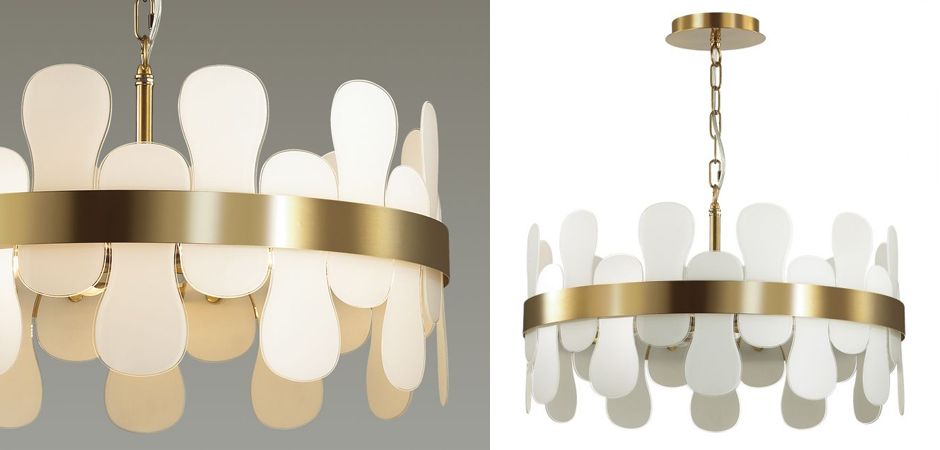 Люстра Eve Chandelier фигурное стекло диаметр 55 см Люстра Eve Chandelier фигурное стекло диаметр 55 см - Loft-Concept в Орле