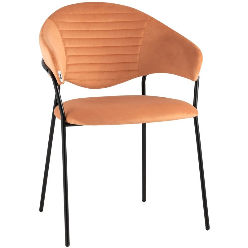 Стул Alexis Chair Оранжевый Велюр Оранжевый Черный в Орле | Loft Concept 