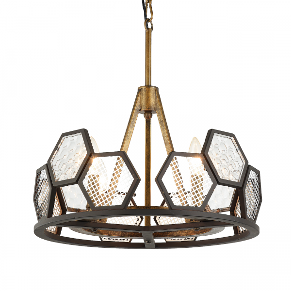 Люстра MetalComb Pendant 4 Черный Люстра MetalComb Pendant 4 Черный в Орле | Loft Concept