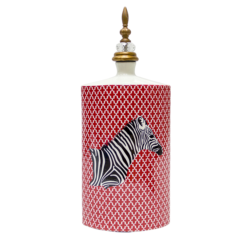 Ваза Arabesque Vase Zebra Красный Черный Белый Золотой Ваза Arabesque Vase Zebra Красный Черный Белый Золотой в Орле | Loft Concept