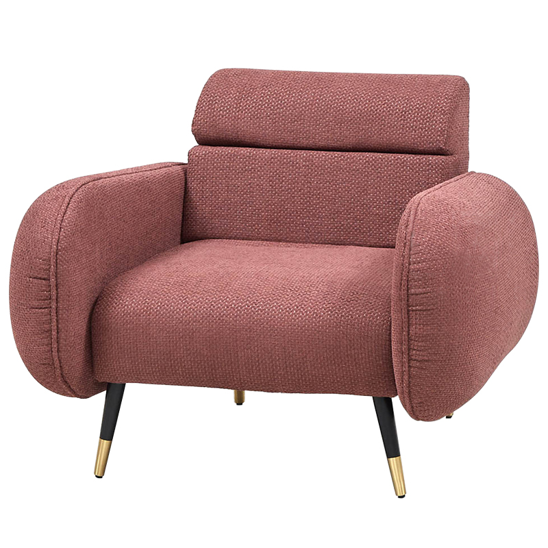 Кресло Hebert Armchair Красный Черный Латунь Кресло Hebert Armchair Красный Черный Латунь в Орле | Loft Concept