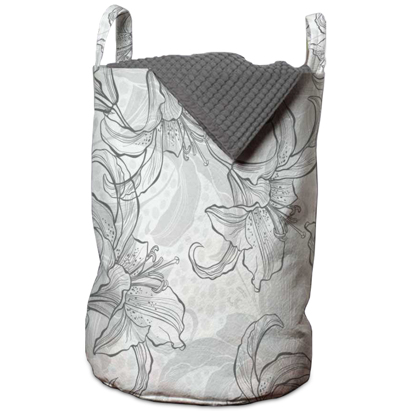 Корзина Black and White Flowers Basket Черно-белый Корзина Black and White Flowers Basket Черно-белый в Орле | Loft Concept