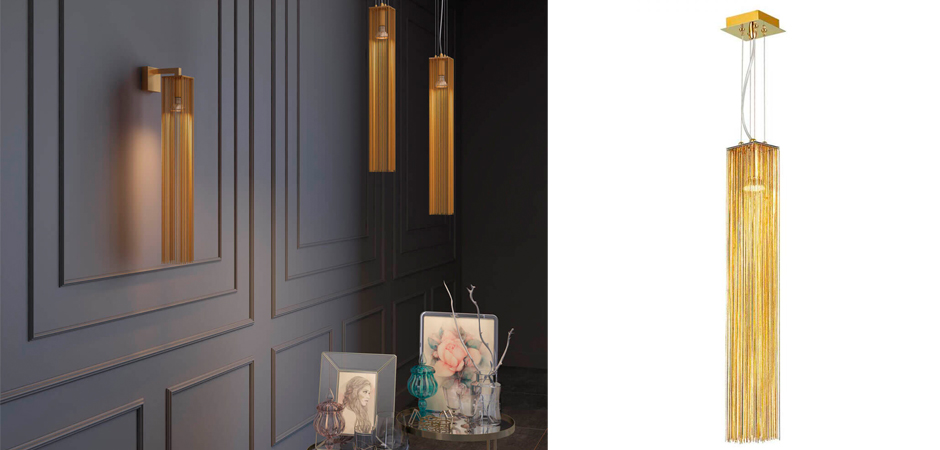 Подвесной светильник Atlantis Chain Gold One Подвесной светильник Atlantis Chain Gold One - Loft-Concept в Орле