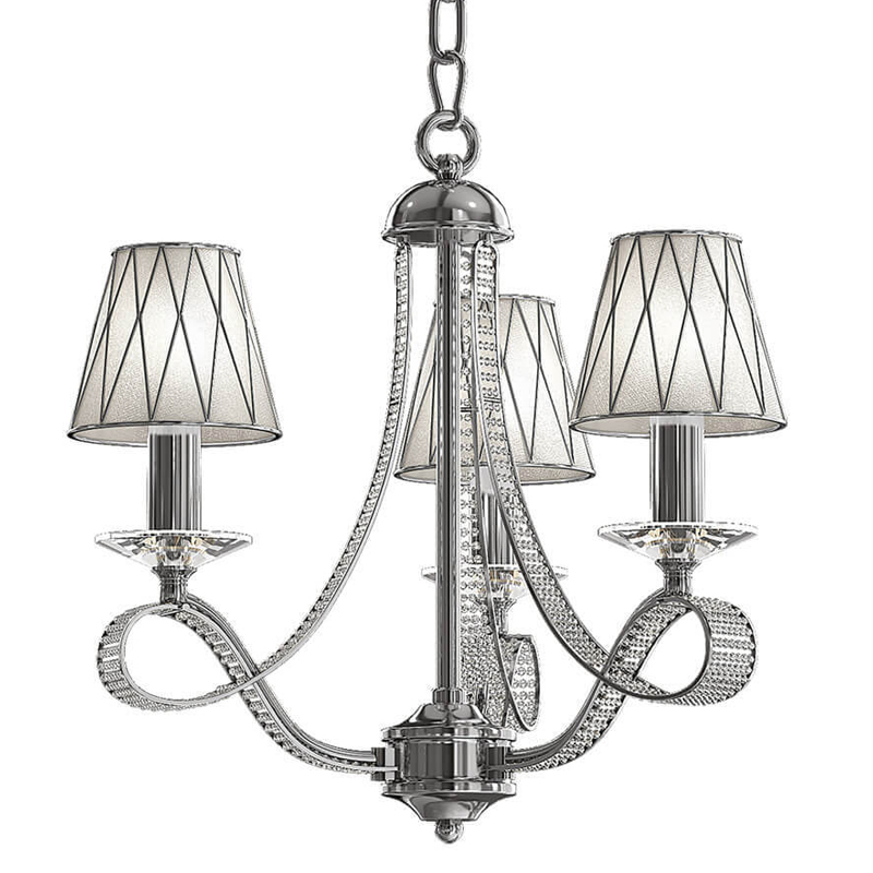 Люстра Franseza Chandelier chrome 52 Хром Белый Люстра Franseza Chandelier chrome 52 Хром Белый в Орле | Loft Concept