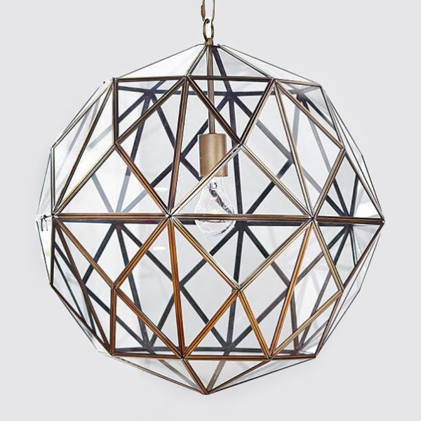 Люстра Glass & Metal Cage Pendant Люстра Glass & Metal Cage Pendant в Орле | Loft Concept