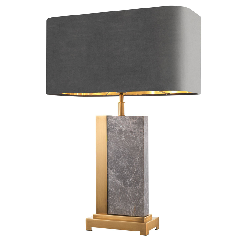 Настольная лампа Eichholtz Table Lamp Pietro Серый Латунь Античная полированная Настольная лампа Eichholtz Table Lamp Pietro Серый Латунь Античная полированная в Орле | Loft Concept