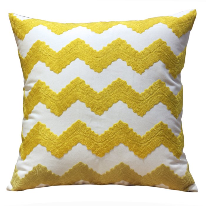 Декоративная подушка Yellow Chevron Декоративная подушка Yellow Chevron в Орле | Loft Concept