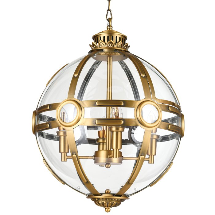 Люстра Eichholtz Lantern Hagerty Brass Прозрачное Стекло Латунь Люстра Eichholtz Lantern Hagerty Brass Прозрачное Стекло Латунь в Орле | Loft Concept