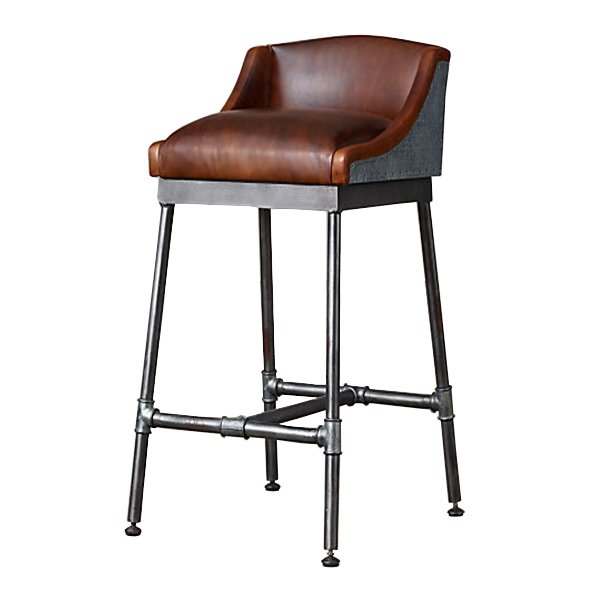 Барный стул Iron Scaffold Bar stool brown Коричневый Серый Барный стул Iron Scaffold Bar stool brown Коричневый Серый в Орле | Loft Concept