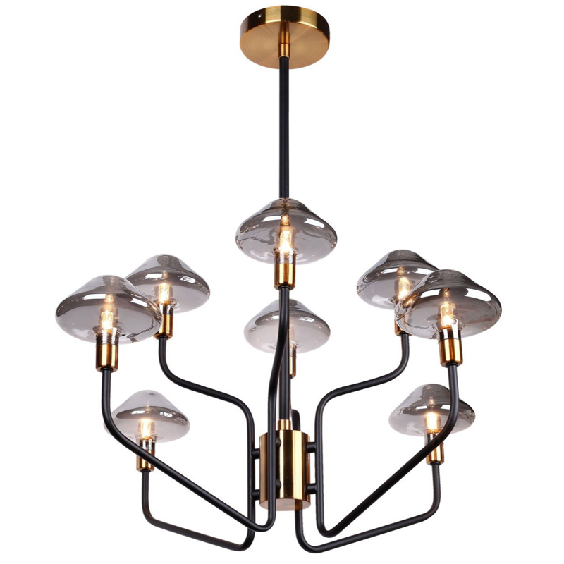 Люстра Gray Glass Mushrooms Черный Серый Люстра Gray Glass Mushrooms Черный Серый в Орле | Loft Concept
