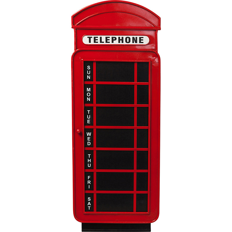 Магнитная доска Red Telephone Box Красный Черный Магнитная доска Red Telephone Box Красный Черный в Орле | Loft Concept