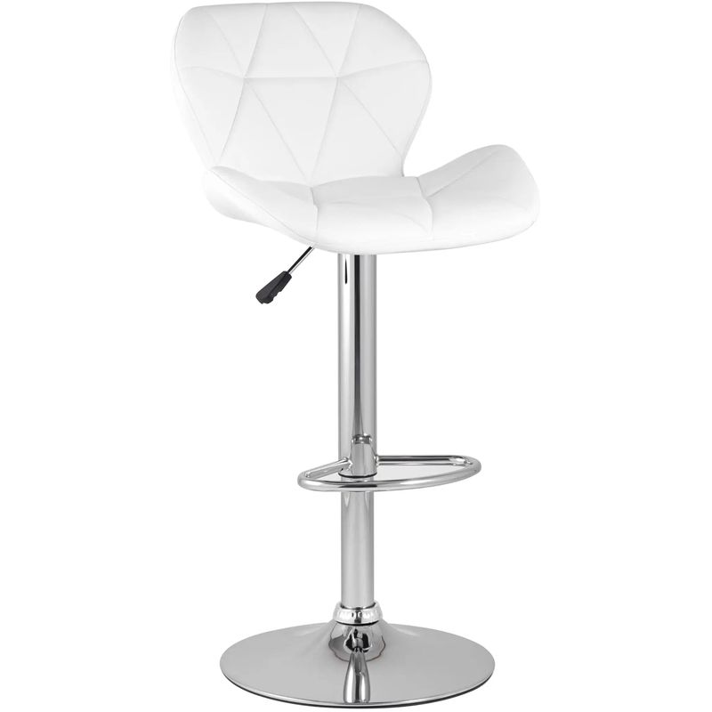 Барный Стул Jeroen Chair Белая Экокожа Белый Серебряный Барный Стул Jeroen Chair Белая Экокожа Белый Серебряный в Орле | Loft Concept