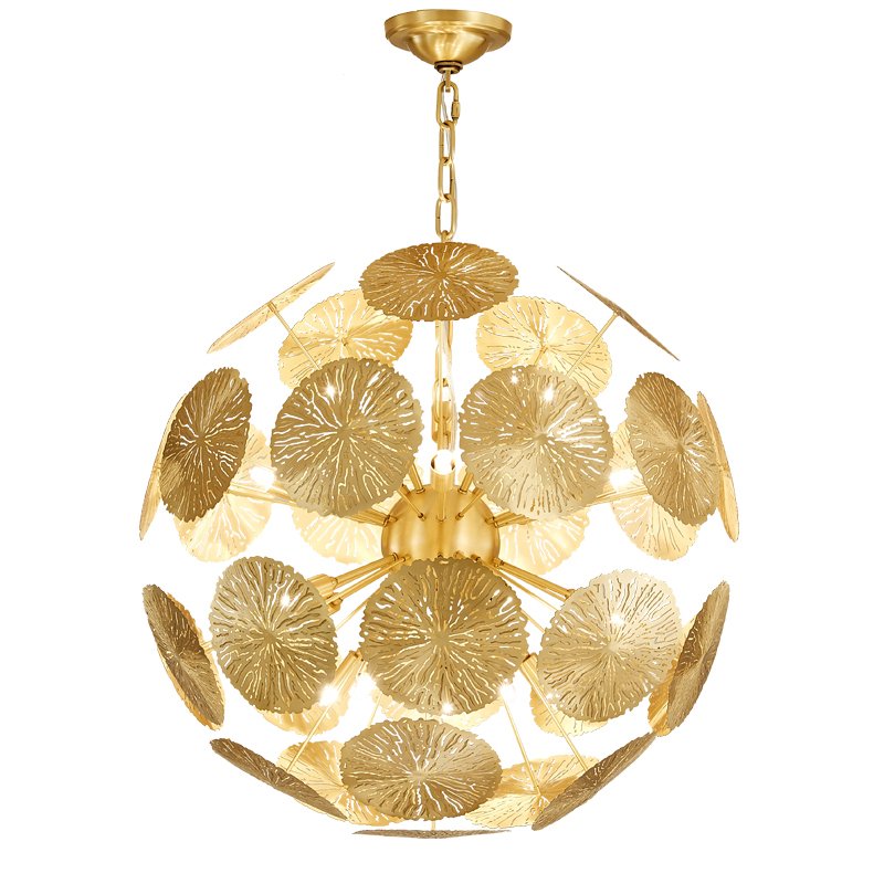 Люстра GLOBAL VIEWS LILY PAD Chandelier Латунь Люстра GLOBAL VIEWS LILY PAD Chandelier Латунь в Орле | Loft Concept