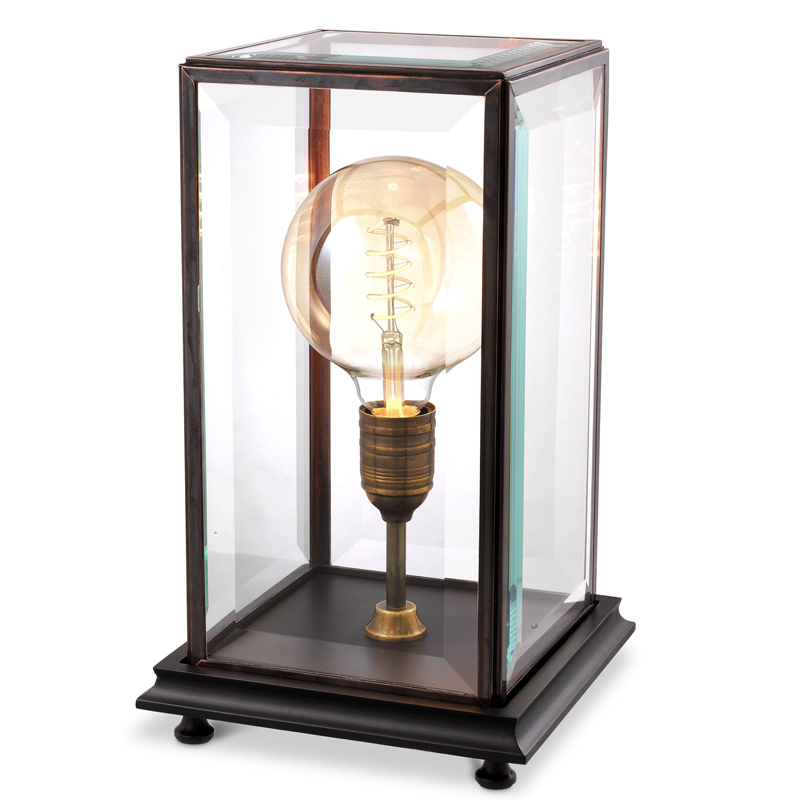 Настольная лампа Eichholtz Table Lamp Easton Черный Бронза Прозрачный Настольная лампа Eichholtz Table Lamp Easton Черный Бронза Прозрачный в Орле | Loft Concept