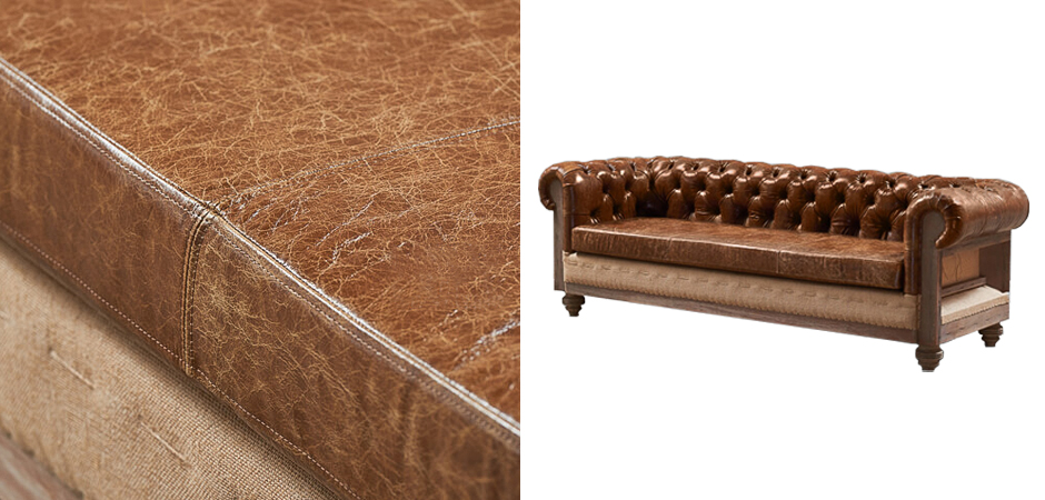 Диван Deconstructed Chesterfield Sofa triple Brown leather Диван Deconstructed Chesterfield Sofa triple Brown leather - Loft-Concept в Орле
