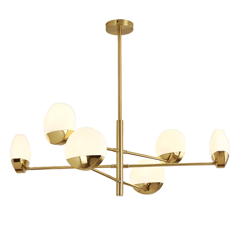 Люстра Perla Chandelier Глянцевое золото Белый Люстра Perla Chandelier Глянцевое золото Белый в Орле | Loft Concept