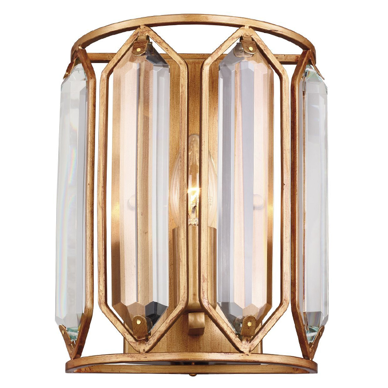 Бра с золотисто-коричневым каркасом CRYSTAL LIGHT Прозрачный Золотой в Орле | Loft Concept 