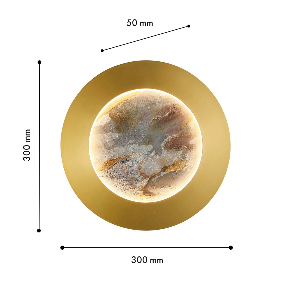 Бра в форме диска цвета латунь Brass Borders в Орле
