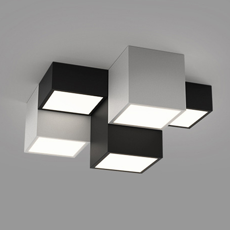 Комбинация из 5-ти геометрических потолочных светильников Five Geometric Lamps Черный Белый Комбинация из 5-ти геометрических потолочных светильников Five Geometric Lamps Черный Белый в Орле | Loft Concept
