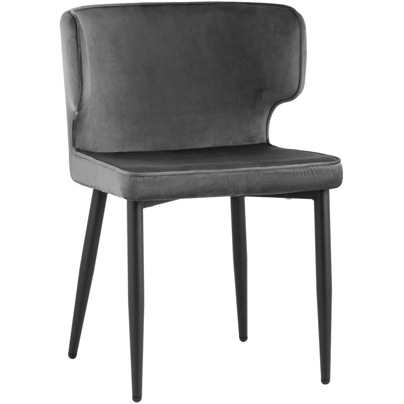 Стул Mateo Chair Серый Велюр Серый Черный Стул Mateo Chair Серый Велюр Серый Черный в Орле | Loft Concept