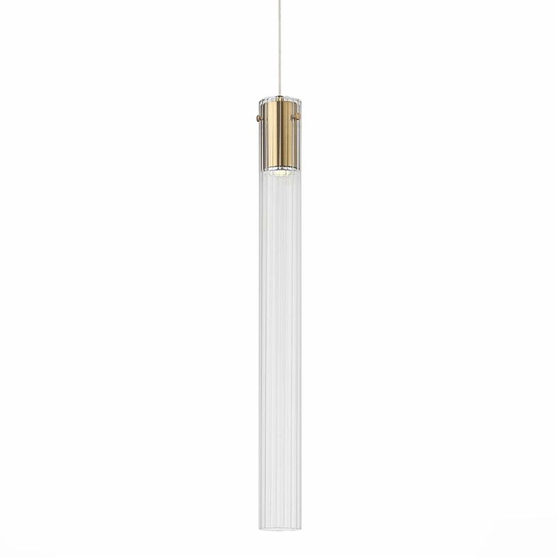 Подвесной светильник Jenae Glass Tube 65 Латунь Прозрачный Подвесной светильник Jenae Glass Tube 65 Латунь Прозрачный в Орле | Loft Concept
