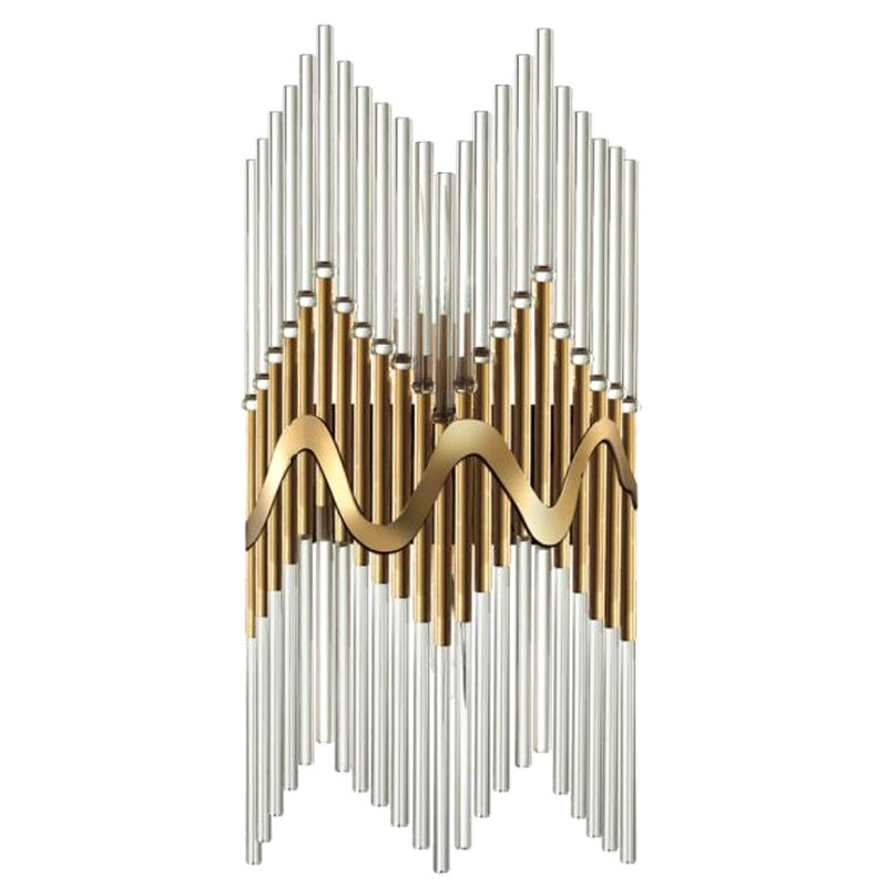 Бра Bronze Pipes стеклянное Бронза Прозрачный Бра Bronze Pipes стеклянное Бронза Прозрачный в Орле | Loft Concept
