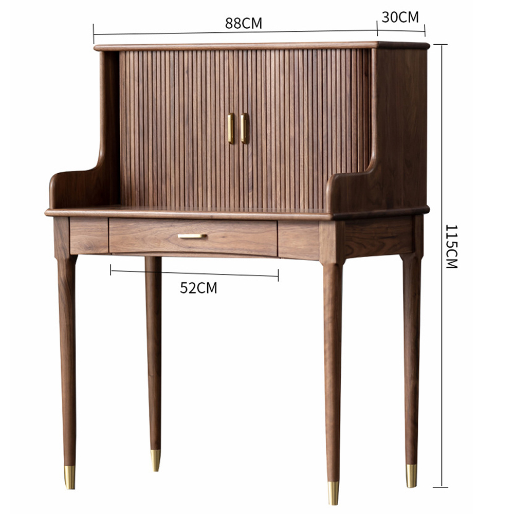 Туалетный стол деревянный с ящиком и зеркалом Moon Walnut Furniture Туалетный стол деревянный с ящиком и зеркалом Moon Walnut Furniture в Орле