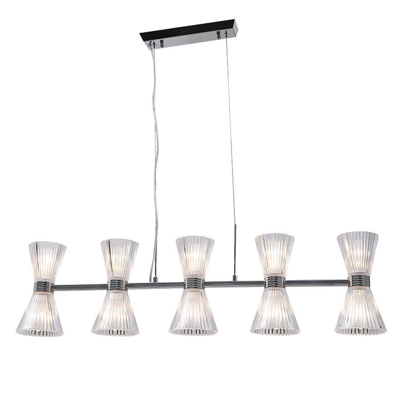 Люстра Glass Horn Light matt nickel 10 Прозрачное Стекло Никель Сатин в Орле | Loft Concept 