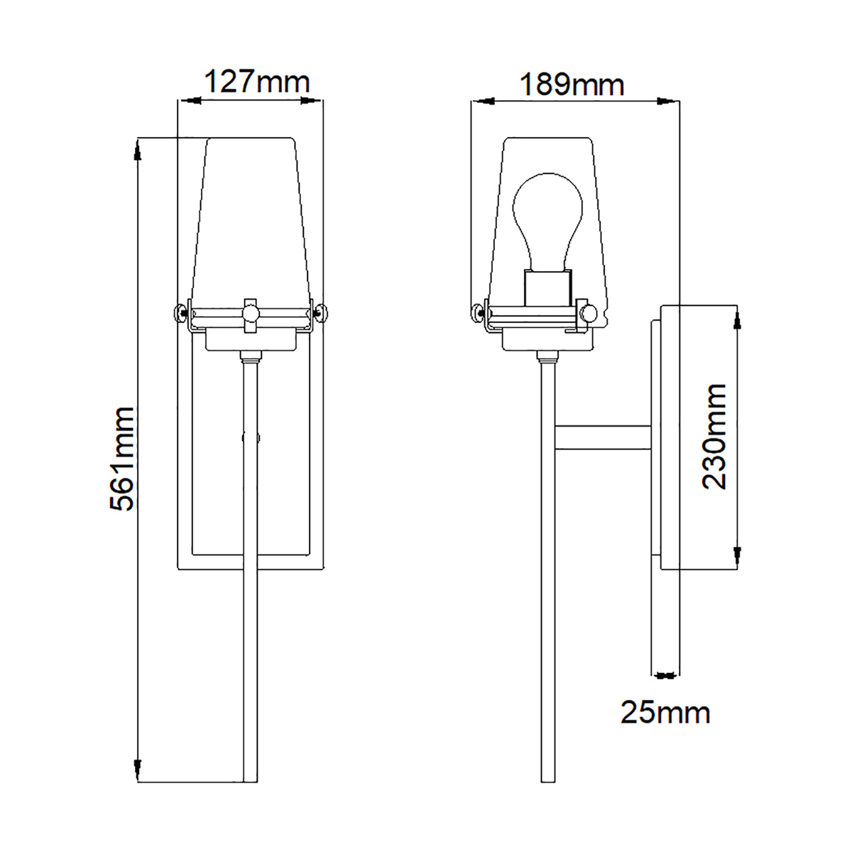 Бра с прозрачным стеклянным плафоном Kichler в Орле