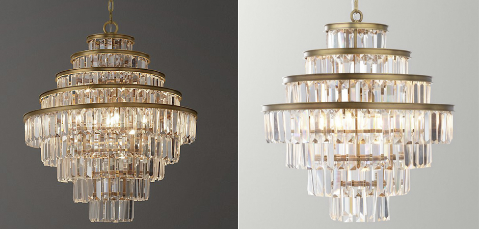 Люстра RH Alaine Crystal Large Pendant Antiqued Brass Люстра RH Alaine Crystal Large Pendant Antiqued Brass - Loft-Concept в Орле