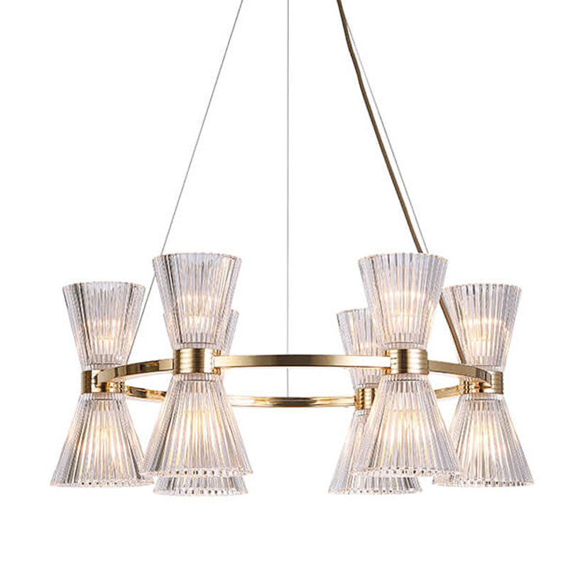 Люстра Glass Horn Light gold 65 Глянцевое золото Прозрачное Стекло Люстра Glass Horn Light gold 65 Глянцевое золото Прозрачное Стекло в Орле | Loft Concept