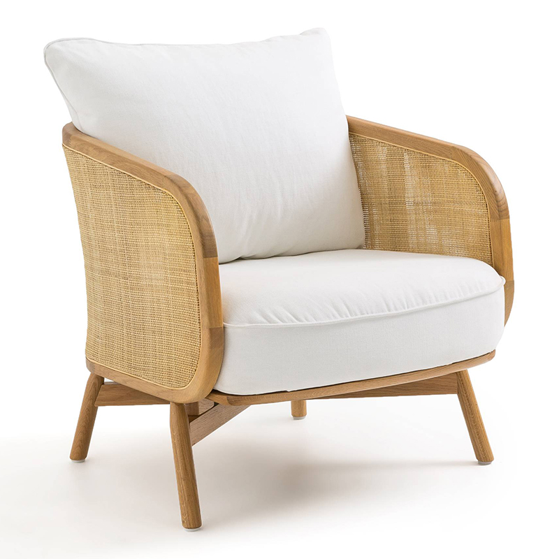 Кресло Uliva Wicker Chair Бежевый Белый в Орле | Loft Concept 