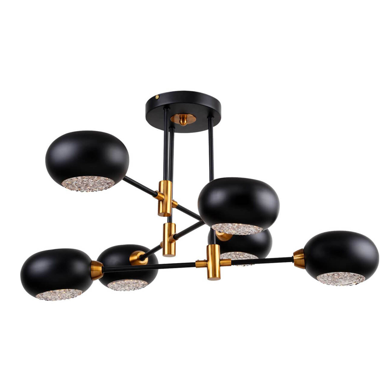 Потолочный светильник Lamp Solar System 6 Черный матовый Золотой Потолочный светильник Lamp Solar System 6 Черный матовый Золотой в Орле | Loft Concept