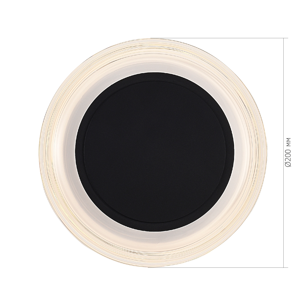 Бра круглое черный/прозрачный Plumpness LED 7 в Орле