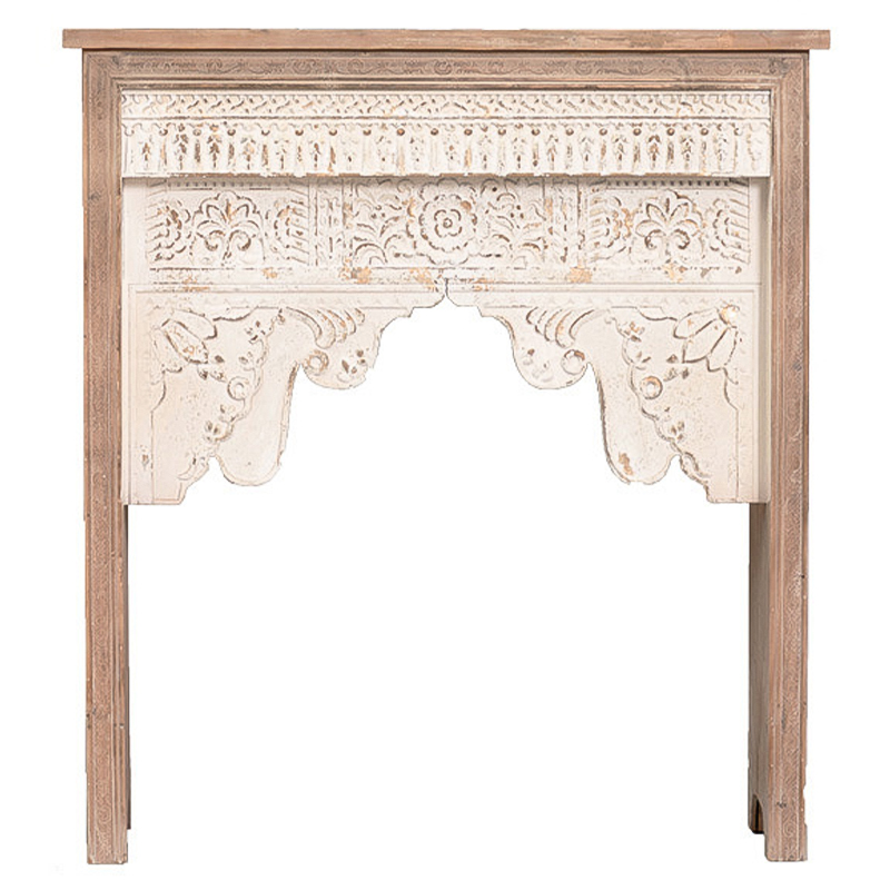 Консоль Indian Antique White Furniture Indra Console Бежевый Древесина в Орле | Loft Concept 