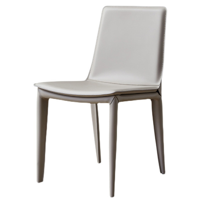 Стул с кожаной обивкой Elbert Chair White Белый Белый Стул с кожаной обивкой Elbert Chair White Белый Белый в Орле | Loft Concept