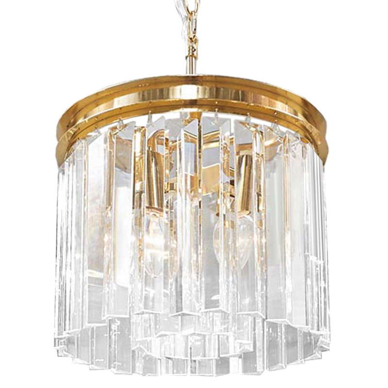 Люстра RH Odeon Chandelier Gold 30 Прозрачное Стекло Золотой в Орле | Loft Concept 