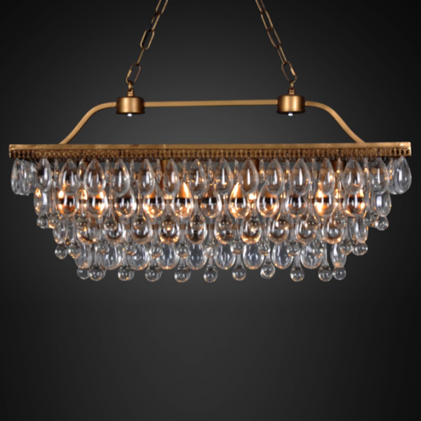 Люстра Clarissa Glass Drop Quadro Люстра Clarissa Glass Drop Quadro в Орле | Loft Concept