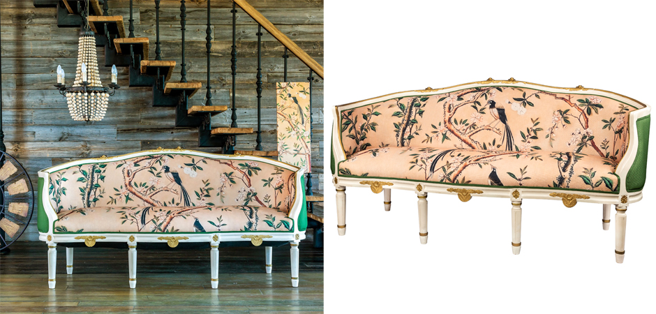 Диван Beige and Green Chinoiserie Sofa - Loft-Concept в Орле